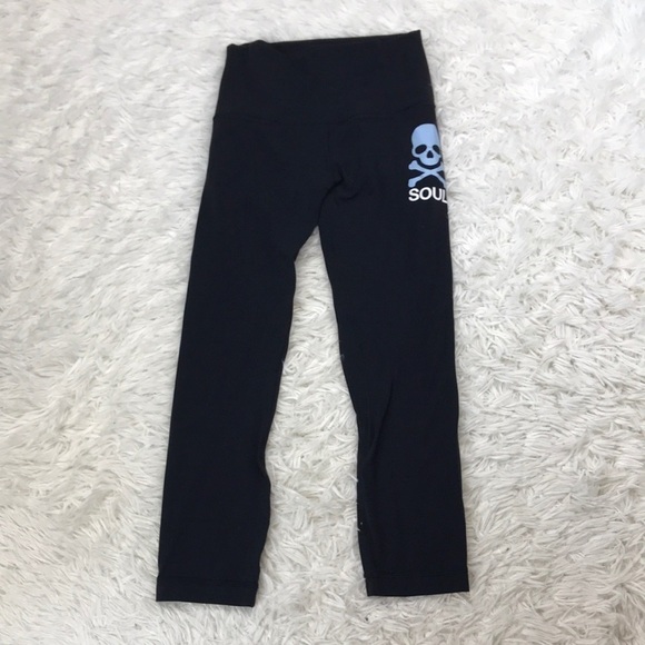 Lululemon Align Crop *21" Black SoulCycle Collab - Picture 1 of 8